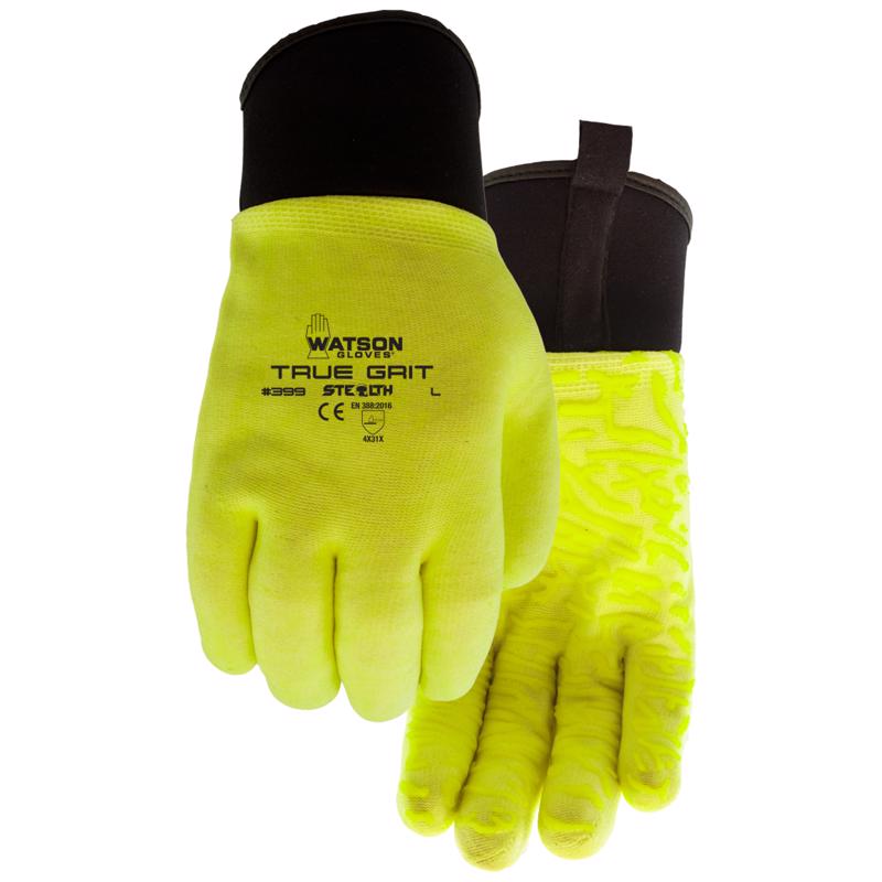 WATSON GLOVES - Watson Gloves L PVC True Grit Green/Black Dipped Gloves