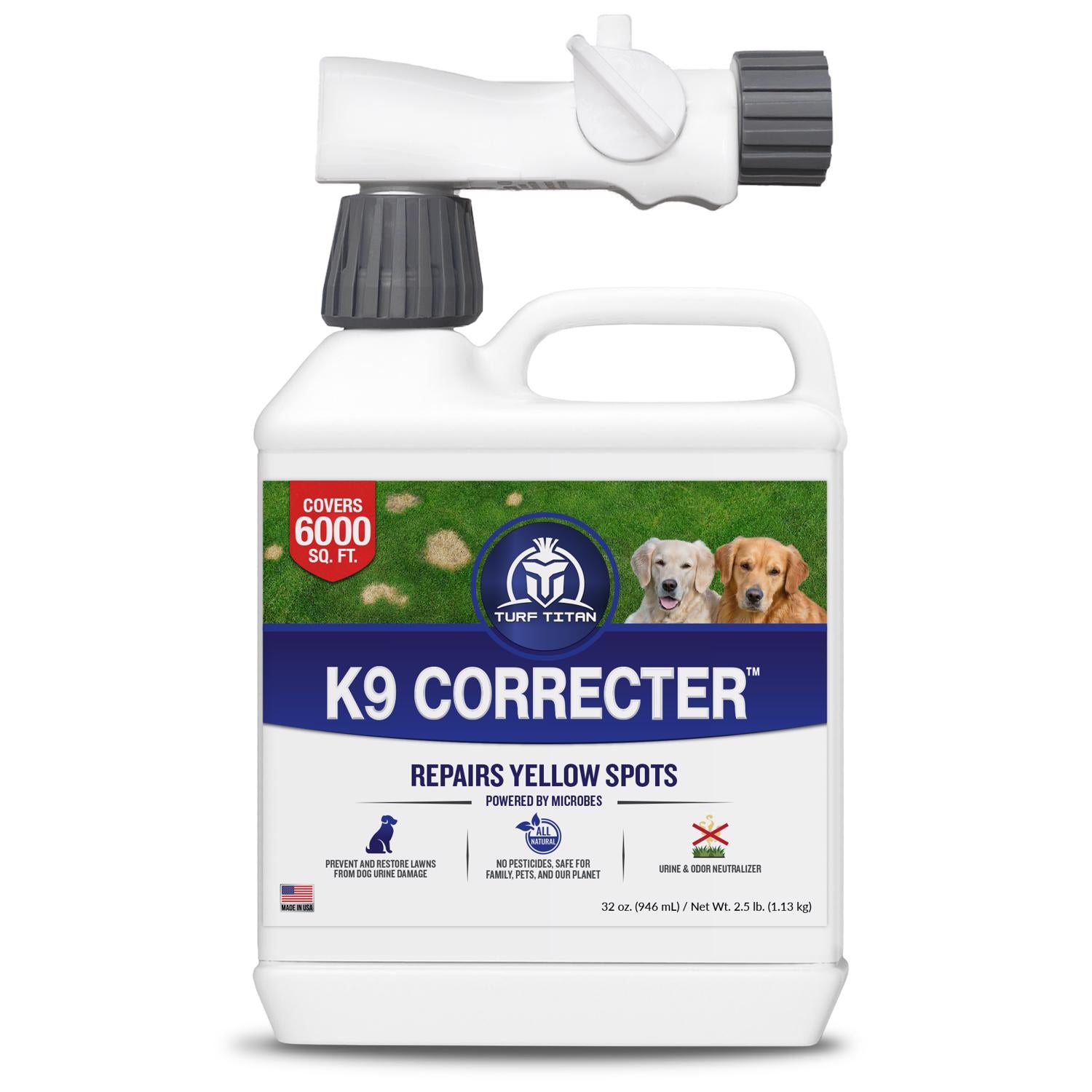 Turf Titan K9 Correcter Soil Amendment 6000 sq ft 32 fl. oz. - Case of 6