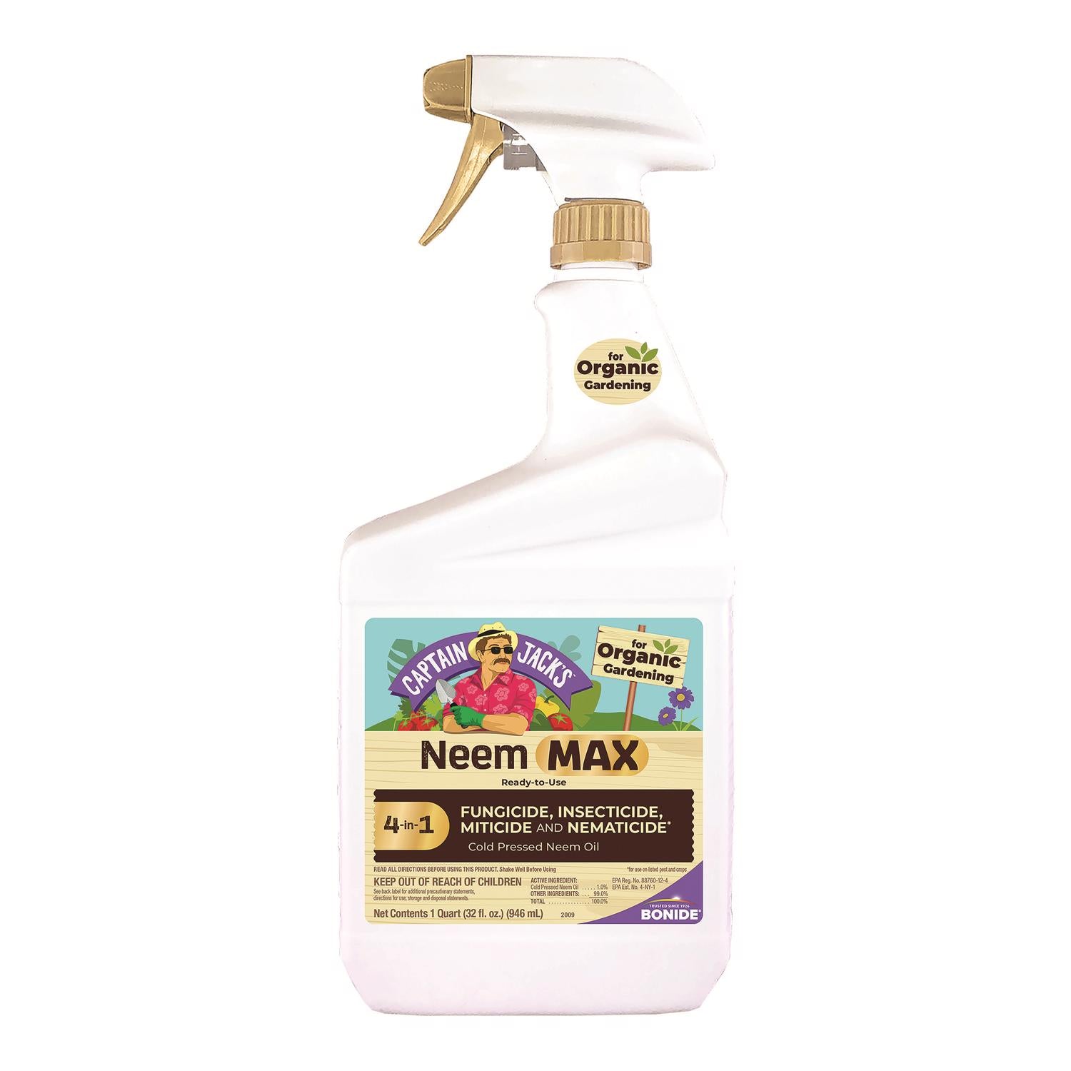 Bonide Captain Jack Organic Fungicide/Insecticide/Miticide/Nematicide Liquid 32 fl. oz. - Case of 6