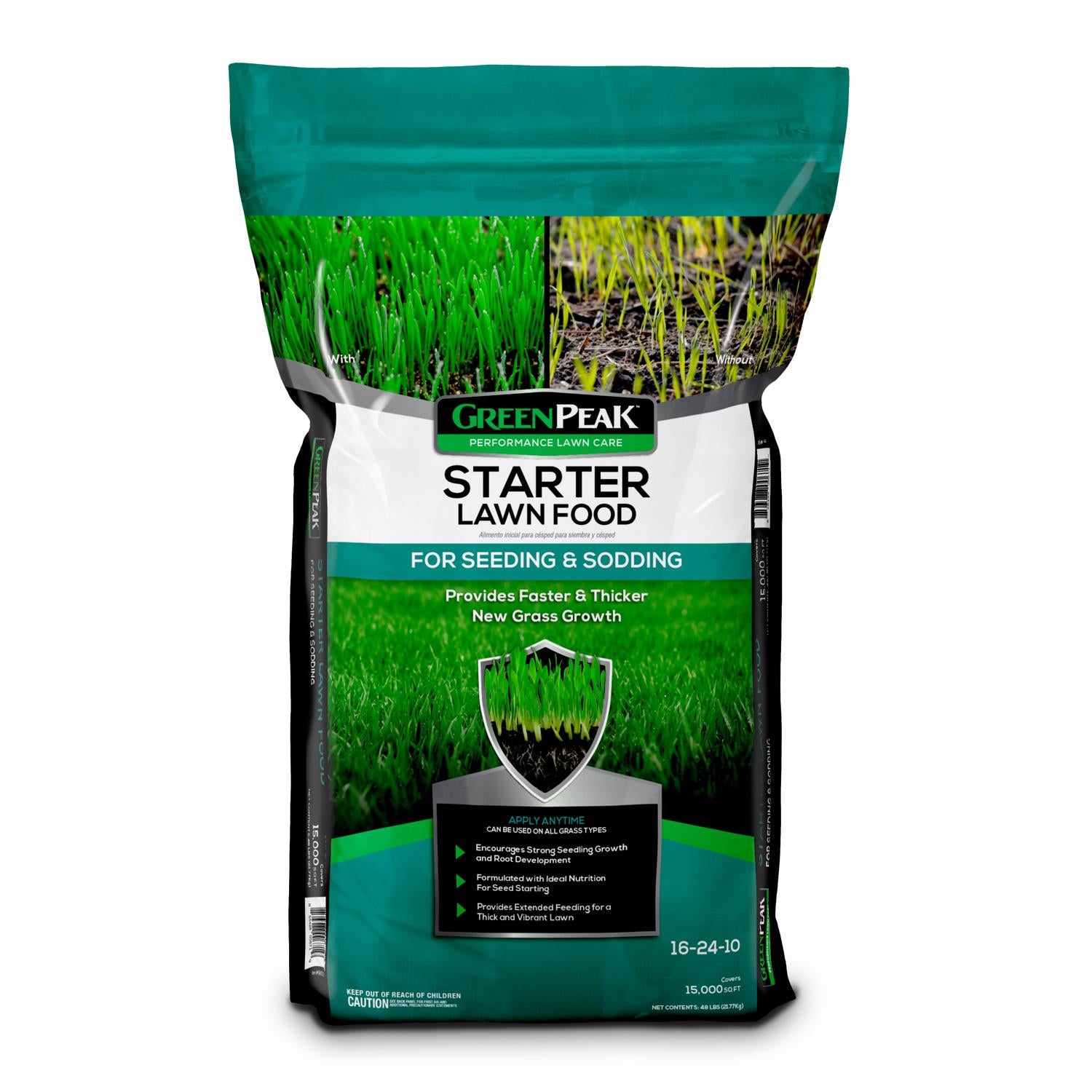 GreenPeak Lawn Starter Lawn Food For All Grasses 15000 sq ft