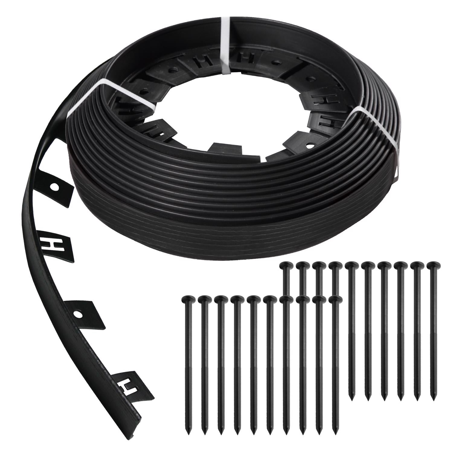 Master Mark 50 ft. L X 1.5 in. H Plastic Black Landscape Edging Kit - Case of 4