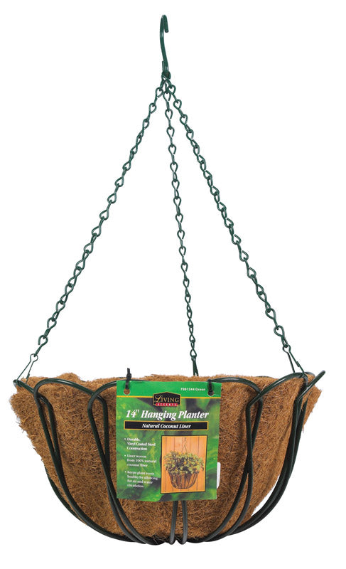 PANACEA - Panacea Steel Hanging Basket Green [88503]