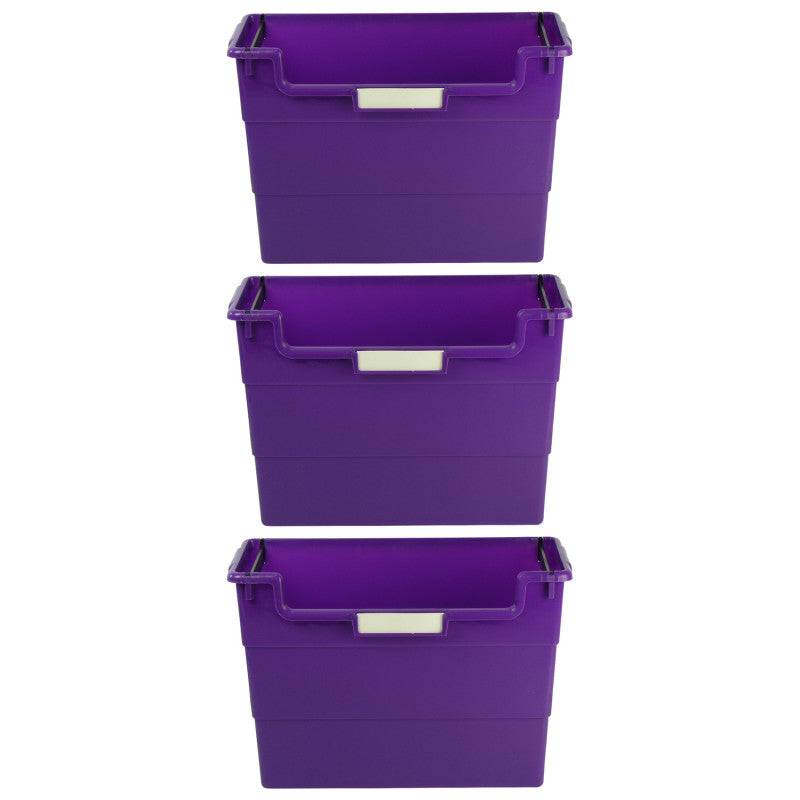 ROMANOFF - Desk Top Organizer, Purple, Pack of 3