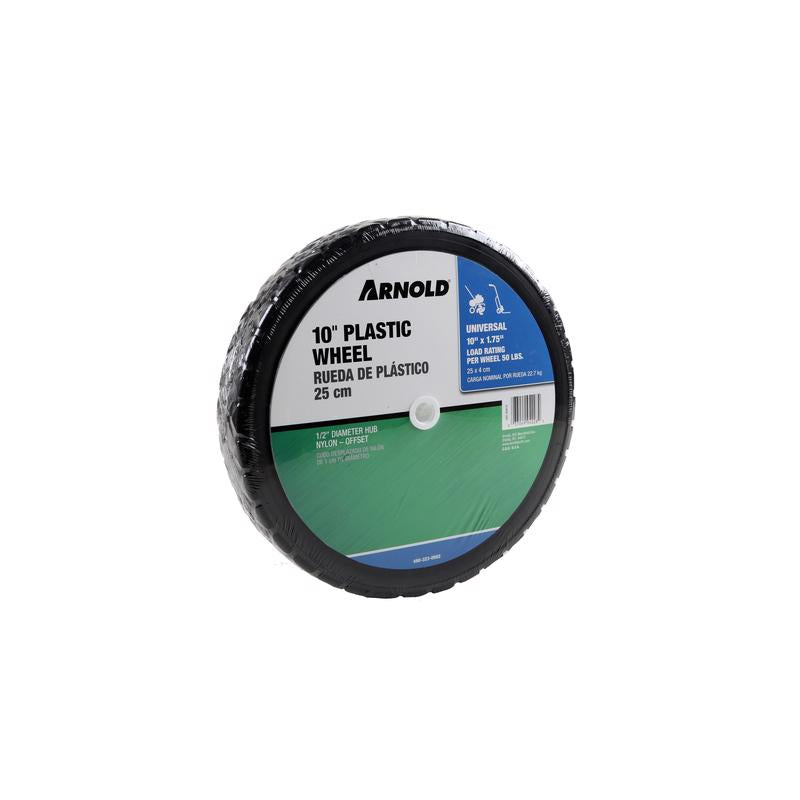 ARNOLD - Arnold 1.75 in. W X 10 in. D Plastic Lawn Mower Replacement Wheel 80 lb