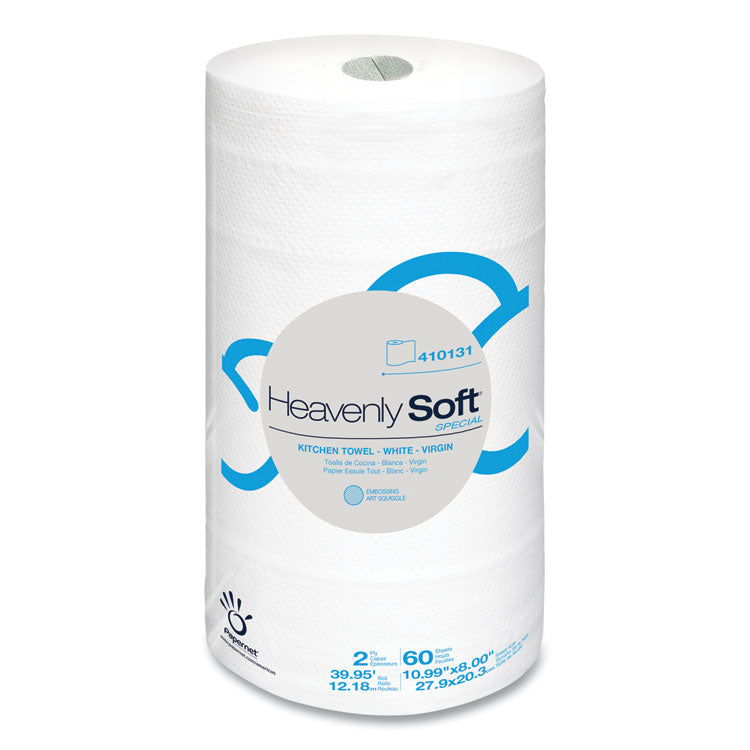 Papernet - Heavenly Soft Kitchen Paper Towel, Special, 2-Ply, 8 x 11, White, 60/Roll, 30 Rolls/Carton