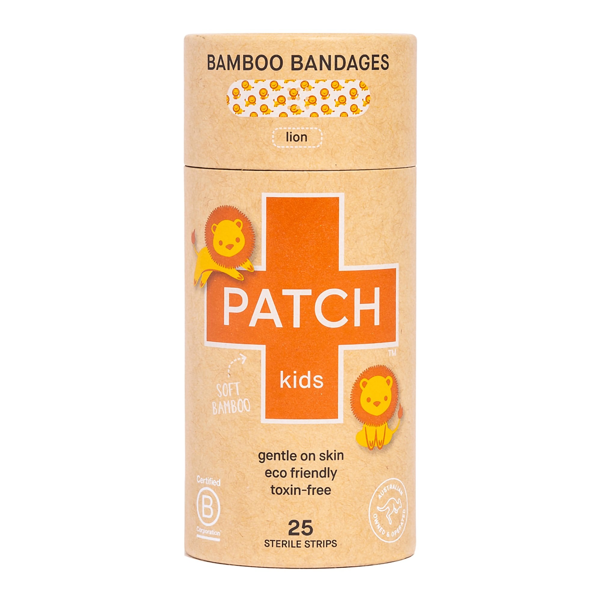 Nutricare USA LLC - Adhesive Strip Patch™ Kids 3/4 X 3 Inch Bamboo Rectangle Kid Design (Lion) Sterile [3/BX]