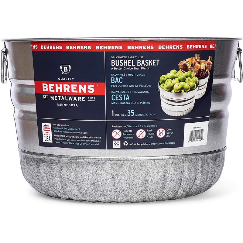 BEHRENS - Behrens 9.3 gal Steel Bushel Basket Round