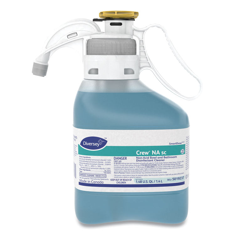 Diversey - Crew Non-Acid Bowl and Bathroom Disinfectant Cleaner, Floral, 47.3 oz, 2/Carton