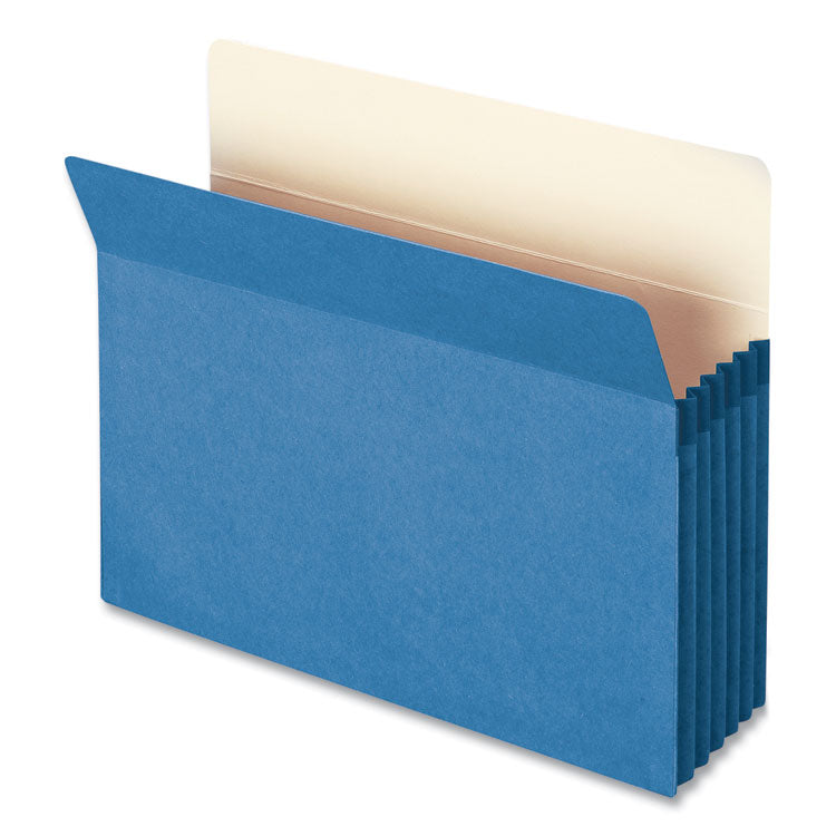 Smead - Colored File Pockets, 5.25" Expansion, Letter Size, Blue