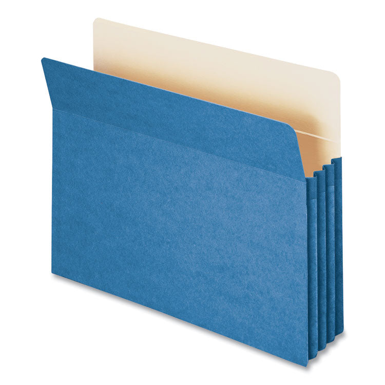 Smead - Colored File Pockets, 3.5" Expansion, Letter Size, Blue