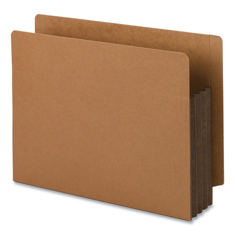 Smead - Redrope Drop-Front End Tab File Pockets, Fully Lined 6.5" High Gussets, 3.5" Expansion, Letter Size, Redrope/Brown, 10/Box