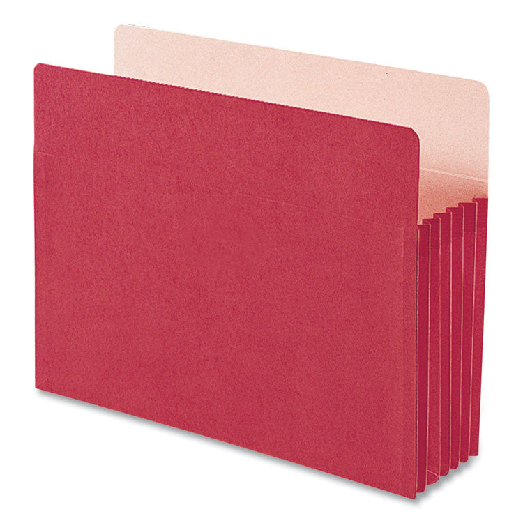 Smead - Colored File Pockets, 5.25" Expansion, Letter Size, Red