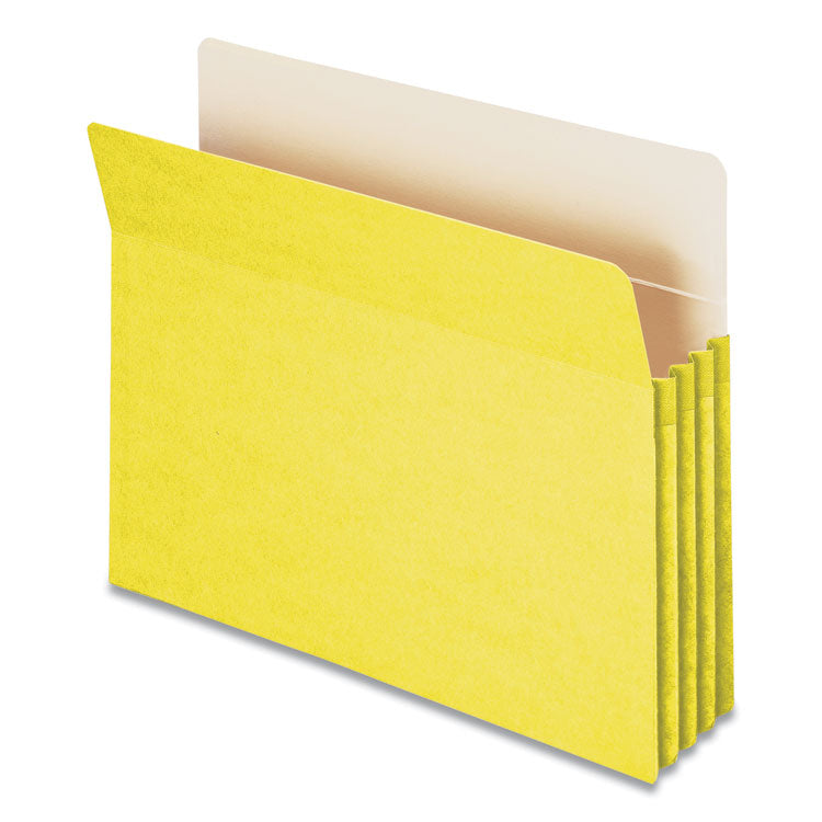 Smead - Colored File Pockets, 3.5" Expansion, Letter Size, Yellow