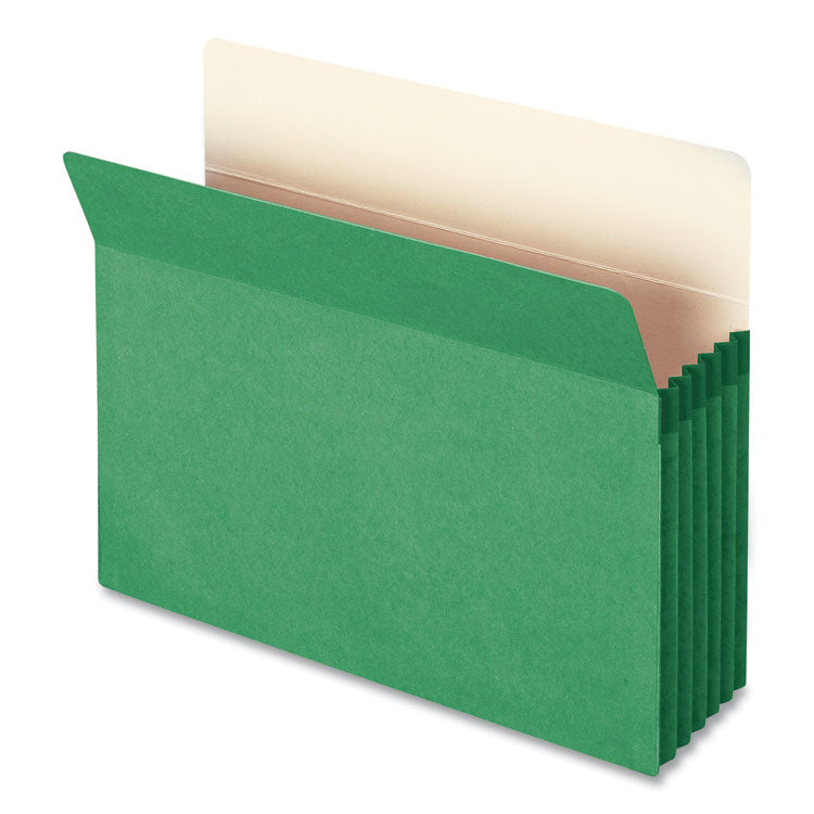 Smead - Colored File Pockets, 5.25" Expansion, Letter Size, Green