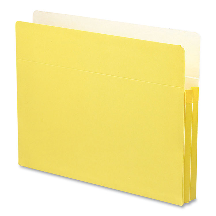 Smead - Colored File Pockets, 1.75" Expansion, Letter Size, Yellow