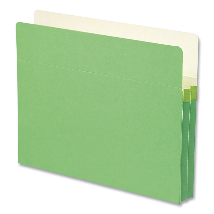 Smead - Colored File Pockets, 1.75" Expansion, Letter Size, Green