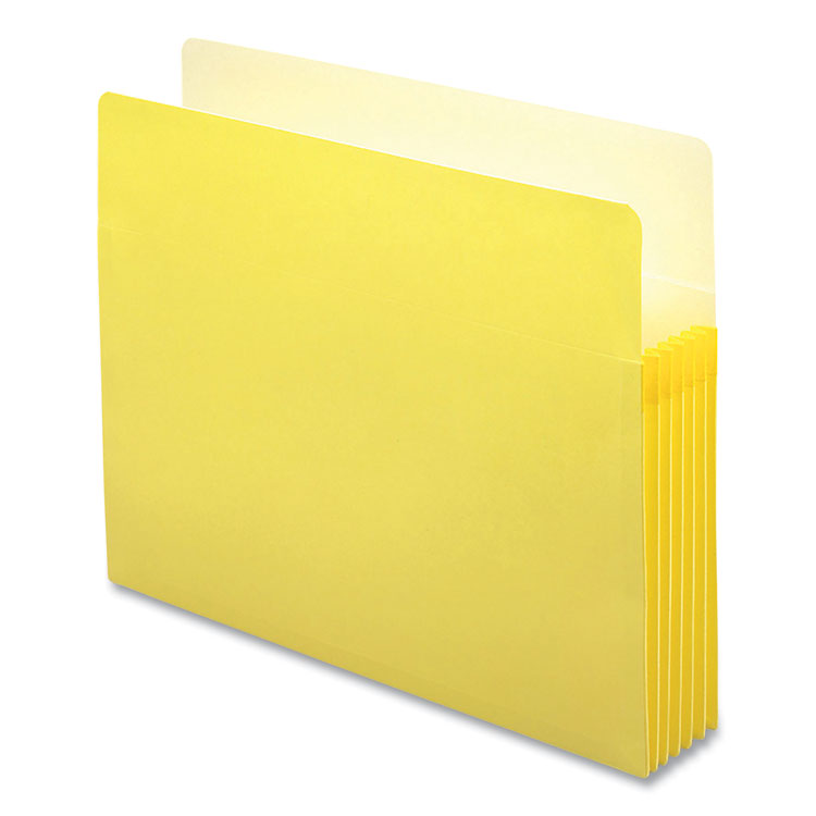 Smead - Colored File Pockets, 5.25" Expansion, Letter Size, Yellow