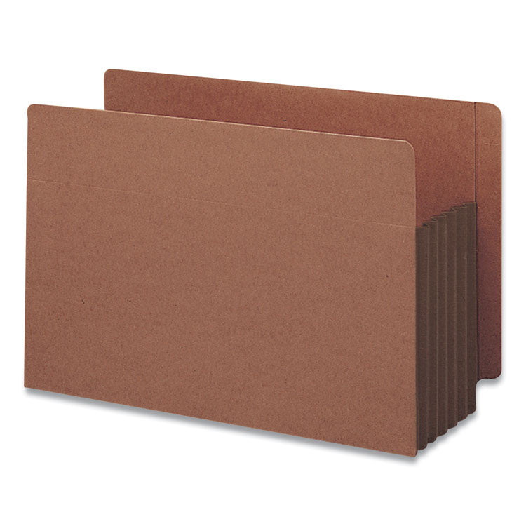 Smead - Redrope Drop-Front End Tab File Pockets, Fully Lined 6.5" High Gussets, 5.25" Expansion, Legal Size, Redrope/Brown, 10/Box