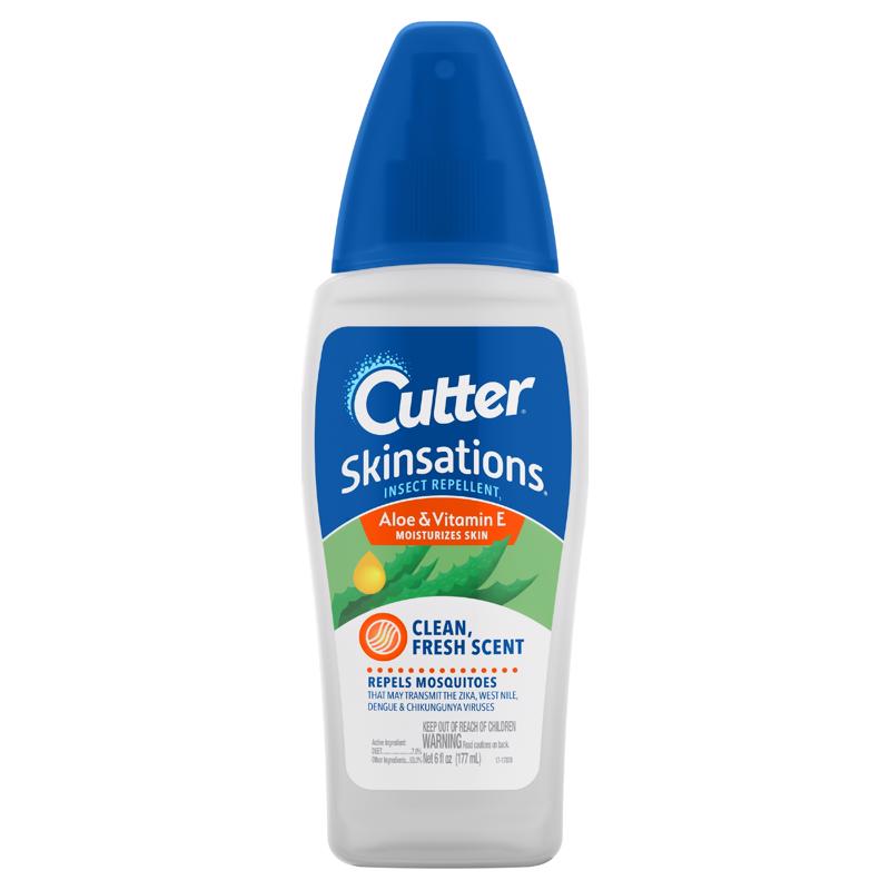 CUTTER - Cutter Skinsations Insect Repellent Liquid For Mosquitoes/Other Flying Insects 6 oz - Case of 12