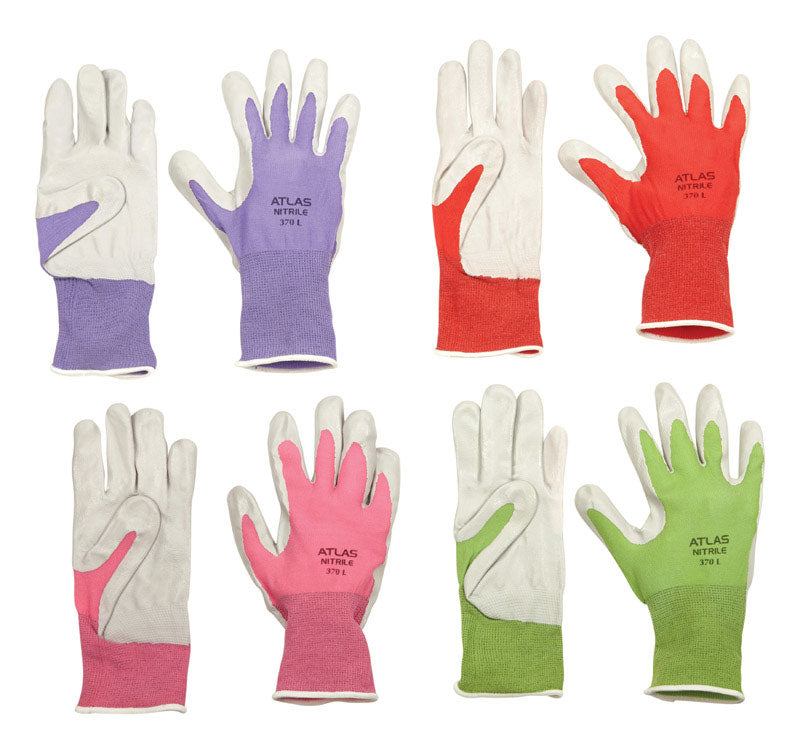 ATLAS - Atlas Unisex Indoor/Outdoor Coated Gloves Assorted M 1 pair - Case of 4