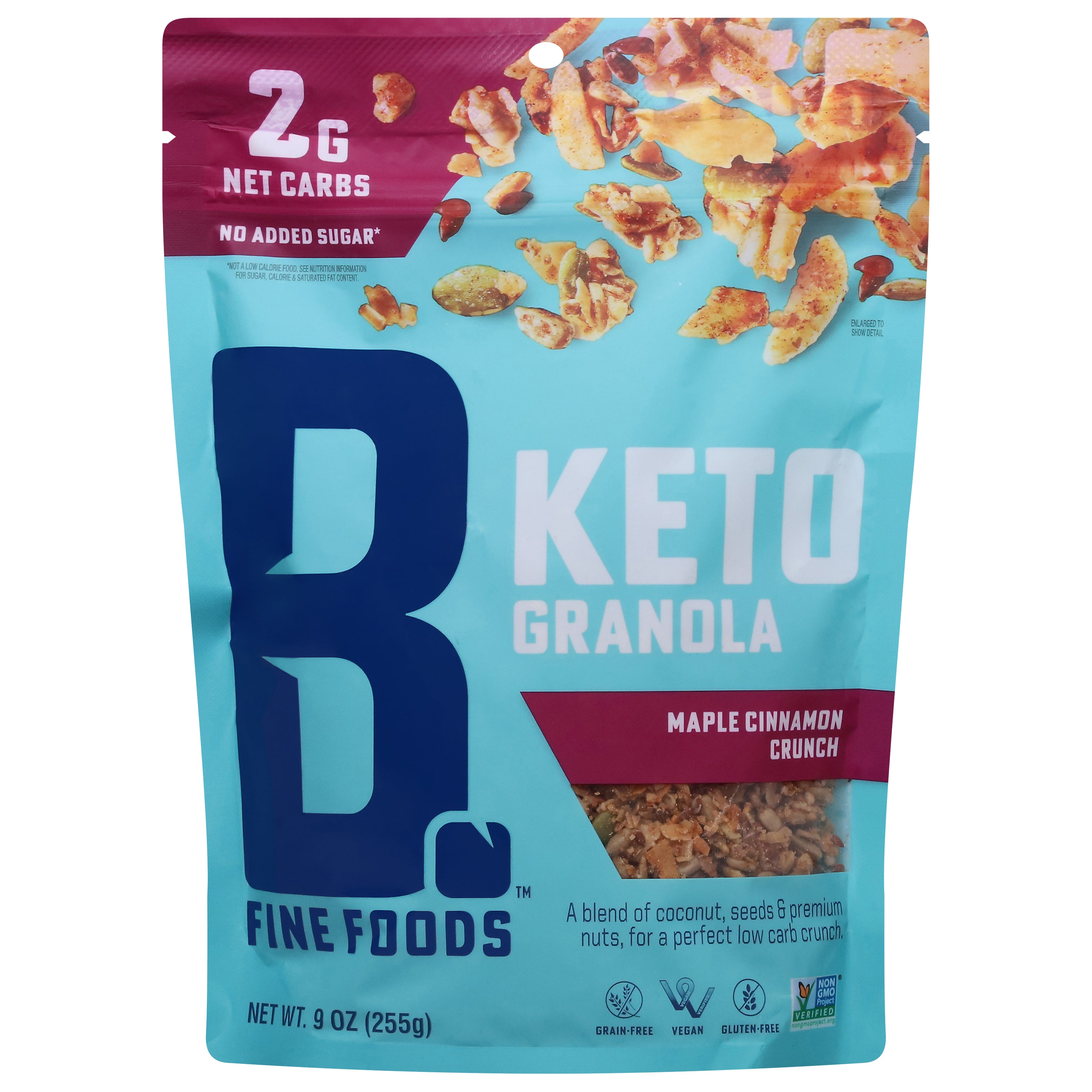 B. Fine Foods Keto Maple Cinnamon Crunch Granola 9.5 oz - Case of 6