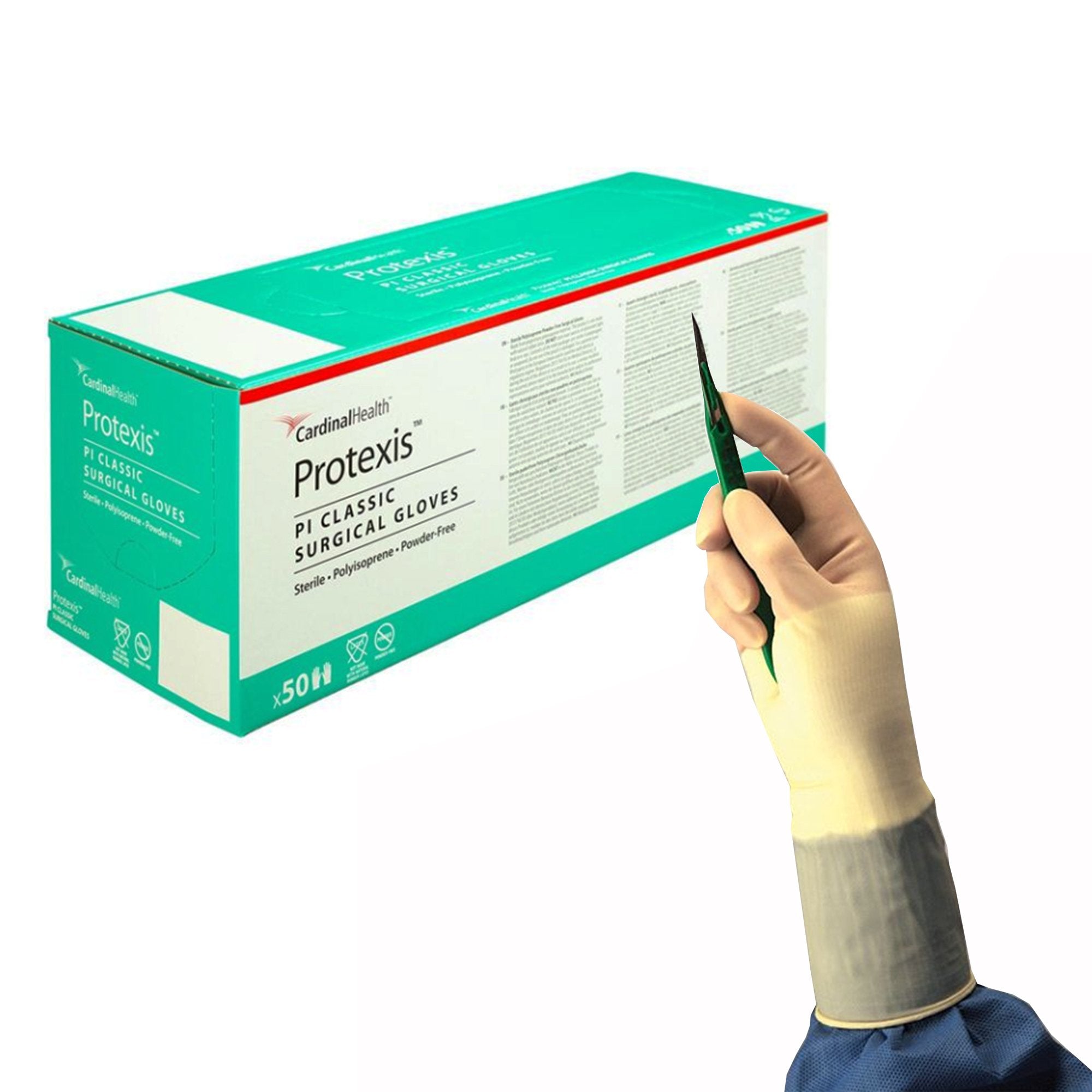 Cardinal - Surgical Glove Protexis™ PI Classic Size 8 Sterile Polyisoprene Standard Cuff Length Smooth Ivory Not Chemo Approved [50/BX]