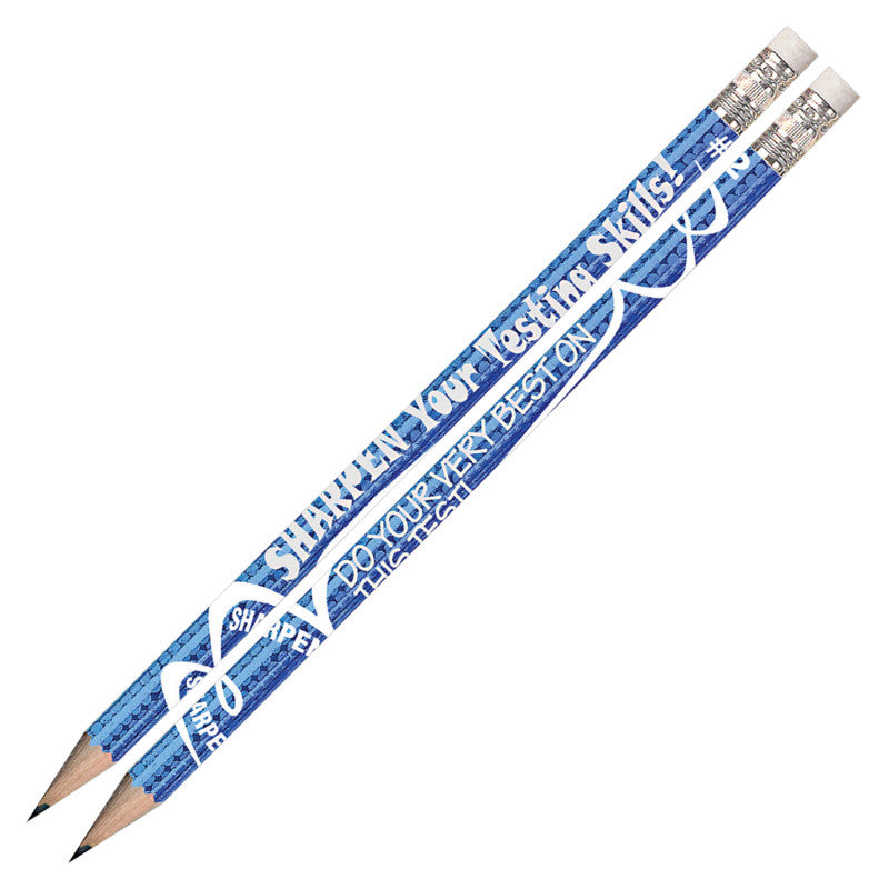 MUSGRAVE PENCIL COMPANY - Sharpen Your Testing Skills Motivational Pencils, 12 Per Pack, 12 Packs