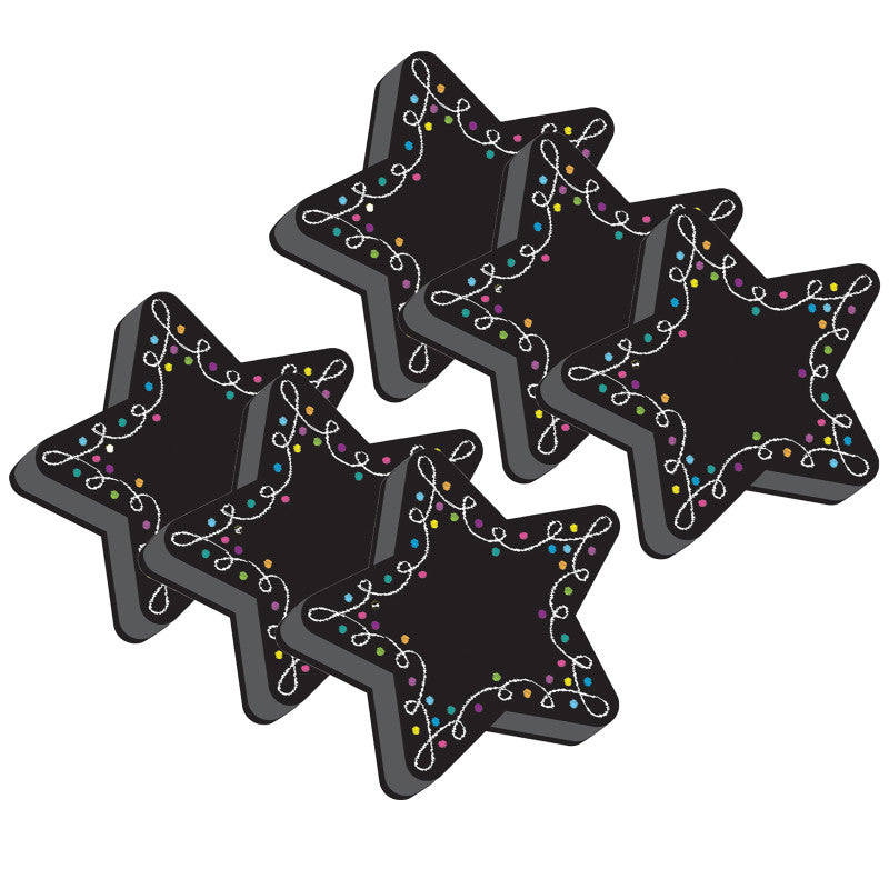 ASHLEY PRODUCTIONS - Magnetic Whiteboard Erasers, Star Chalk, Pack of 6