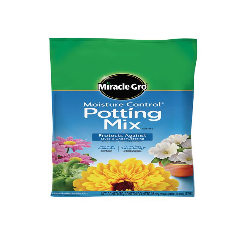 MIRACLE-GRO - Miracle-Gro Moisture Control Flower and Plant Potting Mix 16 qt