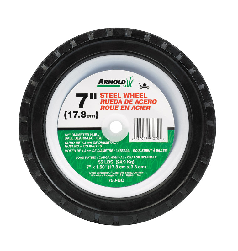 GLEASON - Arnold 1.5 in. W X 7 in. D Steel Lawn Mower Replacement Wheel 55 lb