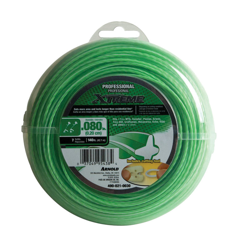 ARNOLD - Arnold Xtreme Professional Grade 0.080 in. D X 140 ft. L Trimmer Line