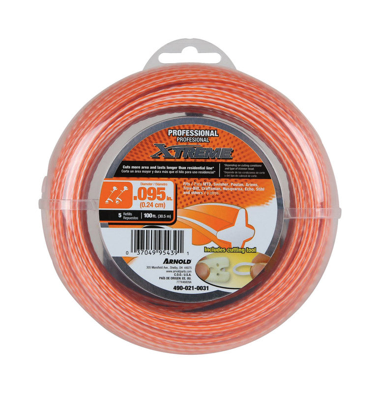 ARNOLD - Arnold Xtreme Professional Grade 0.095 in. D X 100 ft. L Trimmer Line