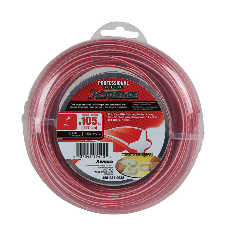 ARNOLD - Arnold Xtreme Professional Grade 0.105 in. D X 90 ft. L Trimmer Line