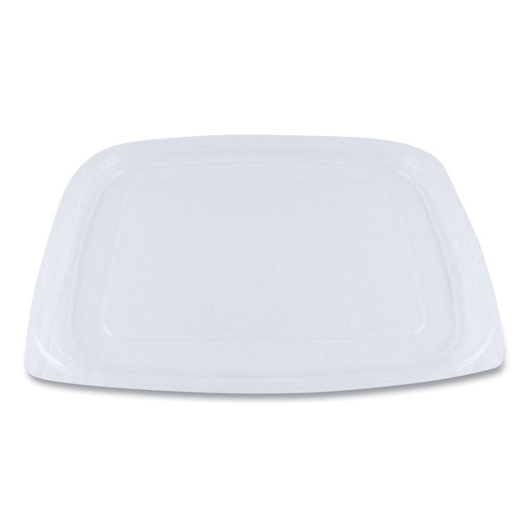 World Centric - PLA Rectangular Deli Container Lids, 6.5 x 7.5 x 0.3, Clear, Plastic, 600/Carton