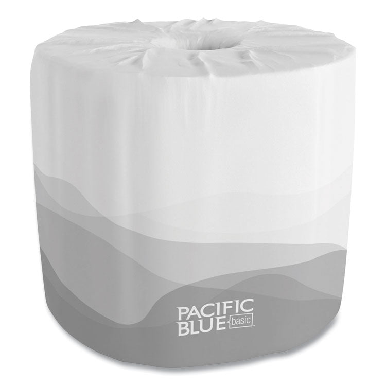 Georgia Pacific Professional - Pacific Blue Basic Bathroom Tissue, Septic Safe, 1-Ply, White, 1,210 Sheets/Roll, 80 Rolls/Carton