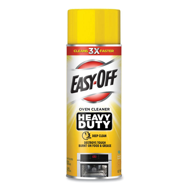 EASY-OFF - Heavy Duty Oven Cleaner, Fresh Scent, Foam, 14.5 oz Aerosol Spray, 6/Carton