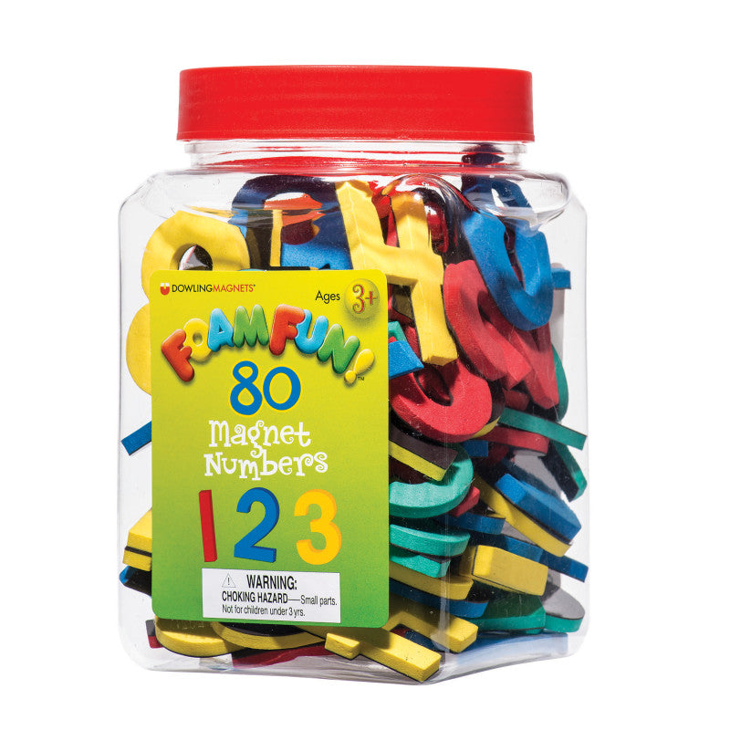 DOWLING MAGNETS - Foam Fun!™ Number Magnets, 80 Per Pack