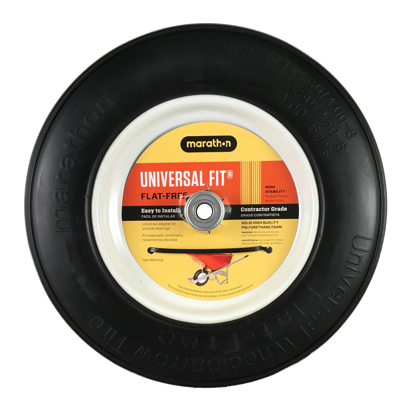 MARATHON - Marathon Universal Fit 8 in. D X 14.5 in. D 300 lb. cap. Centered Wheelbarrow Tire Polyurethane 1 pk