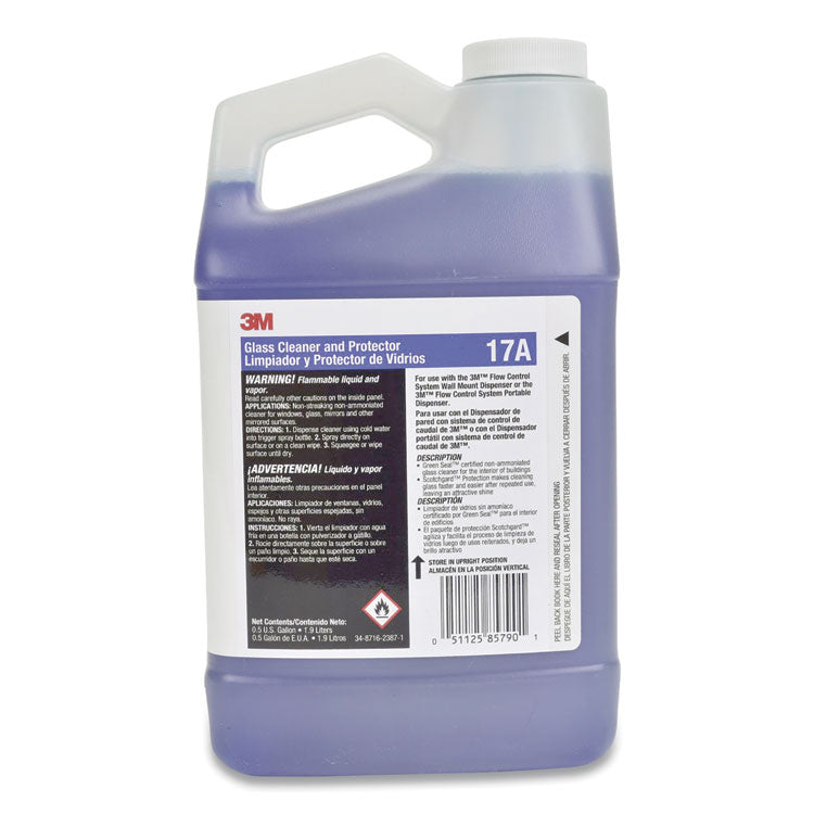 3M - Glass Cleaner and Protector Concentrate, 2 L Bottle, 4/Carton