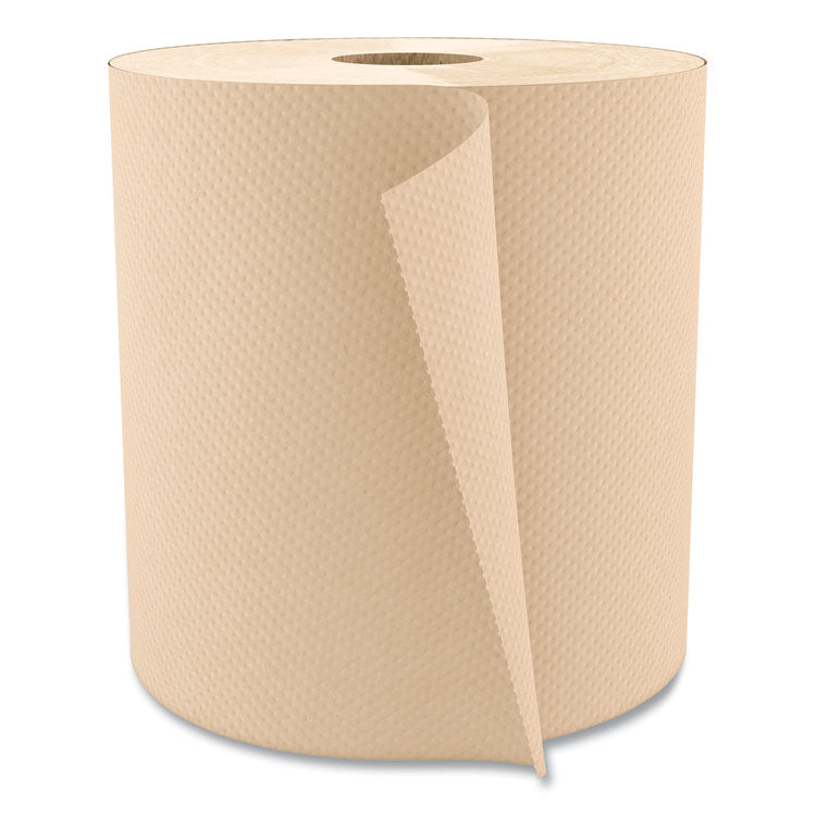 Boardwalk - Hardwound Paper Towels, Nonperforated, 1-Ply, 8" x 800 ft, Natural, 6 Rolls/Carton