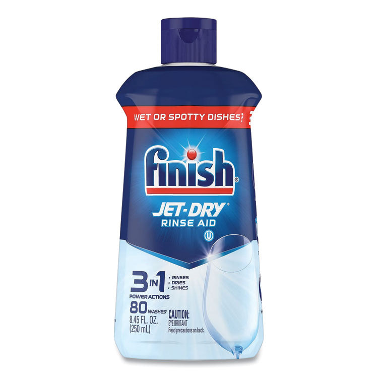 FINISH - Jet-Dry Rinse Agent, 8.45 oz Bottle, 8/Carton
