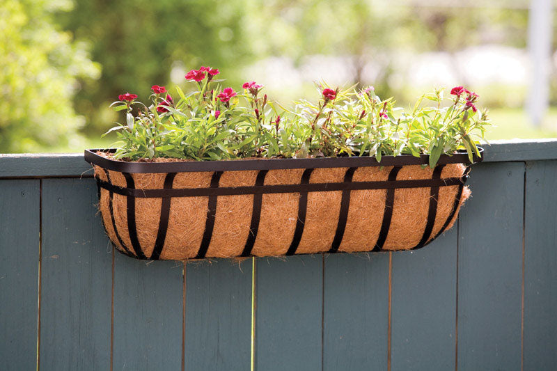 LIVING ACCENTS - Living Accents Steel Deck Planter Black