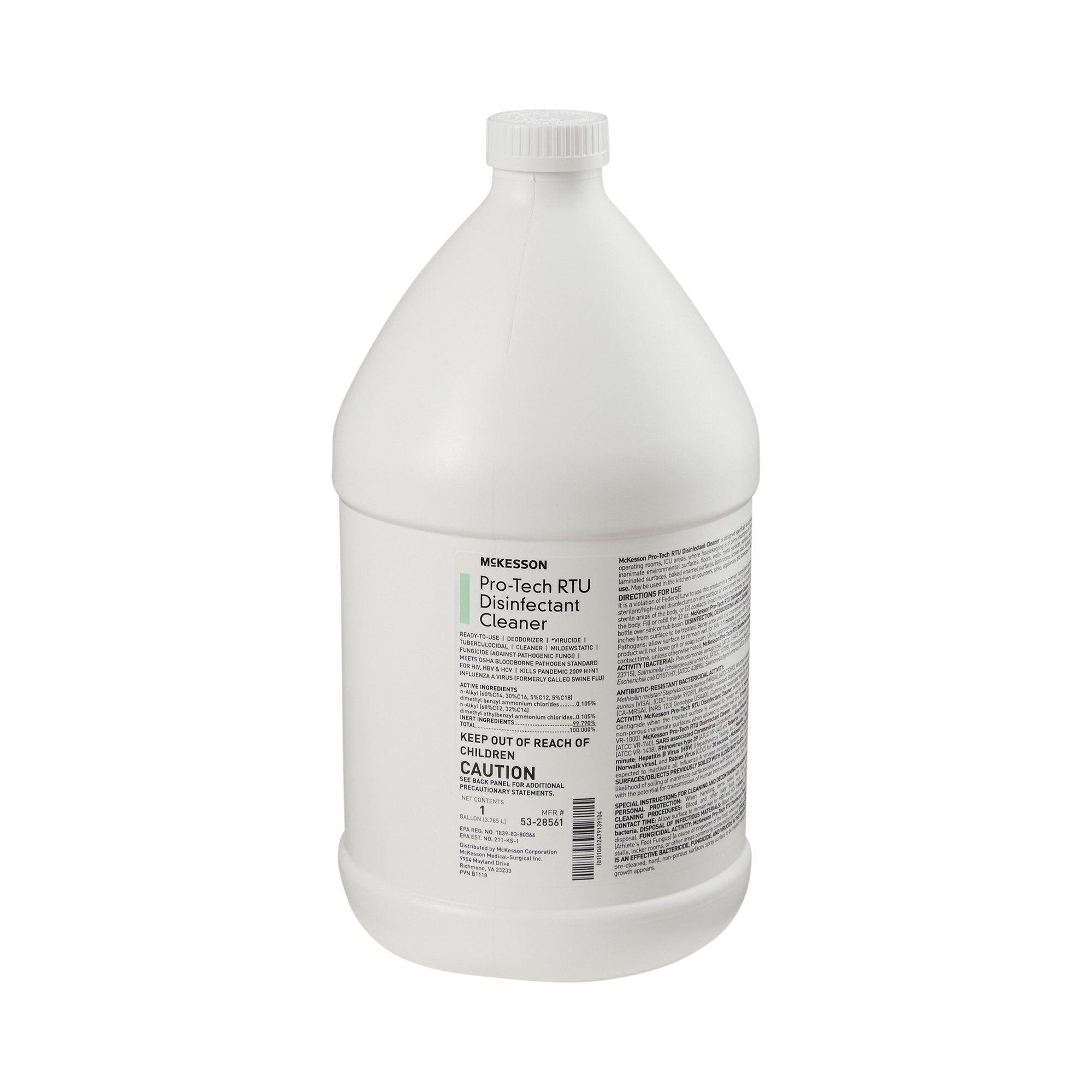 McKesson Brand - McKesson Pro-Tech Surface Disinfectant Cleaner Quaternary Based J-Fill® Dispensing Systems Liquid 1 gal. Jug Floral Scent NonSterile [1/EA]