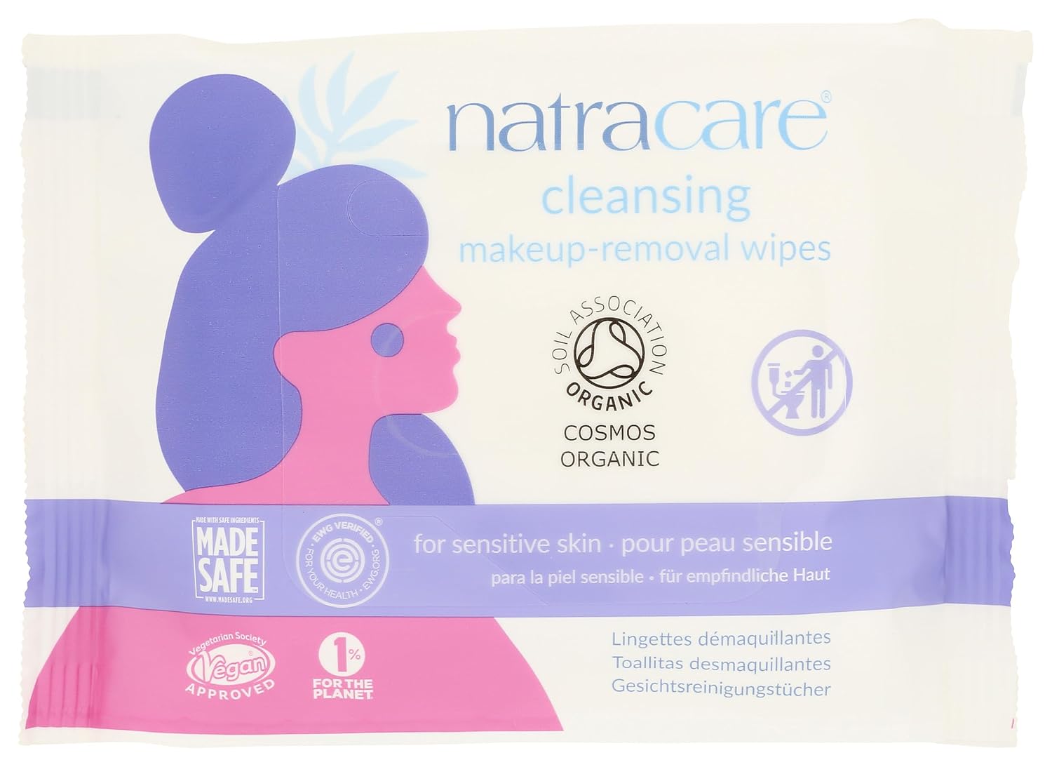 Natracare Make-up Removal Wipes - Cleansing - 20 Count