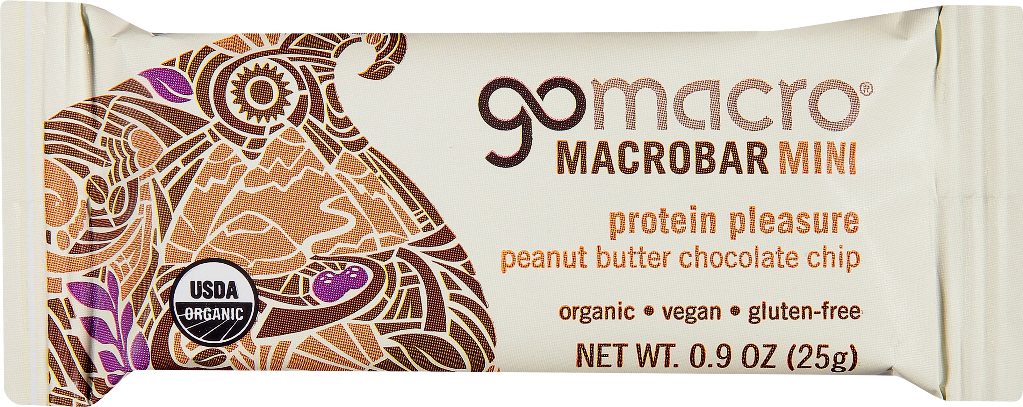 GoMacro Mini Peanut Butter Chocolate Chip Macrobar 0.9 oz - Case of 24