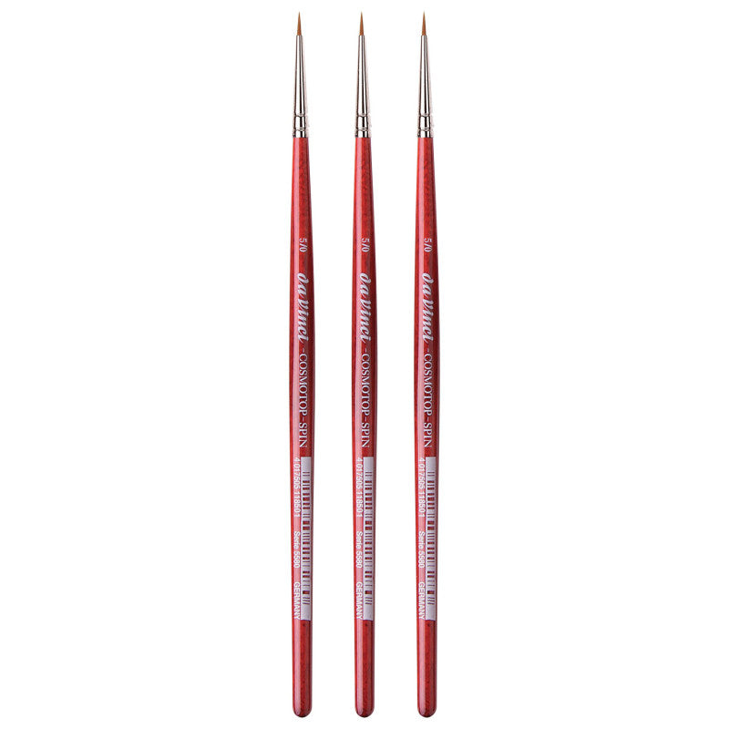 COSMOTOP-SPIN Silkpainting Brush, Synthetic, Watercolor, Round, Size -5, Pack of 3