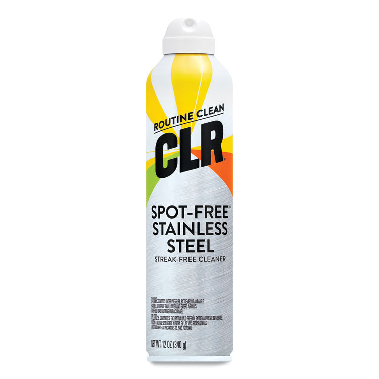 CLR - Spot-Free Stainless Steel Cleaner, Citrus, 12 oz Can, 6/Carton