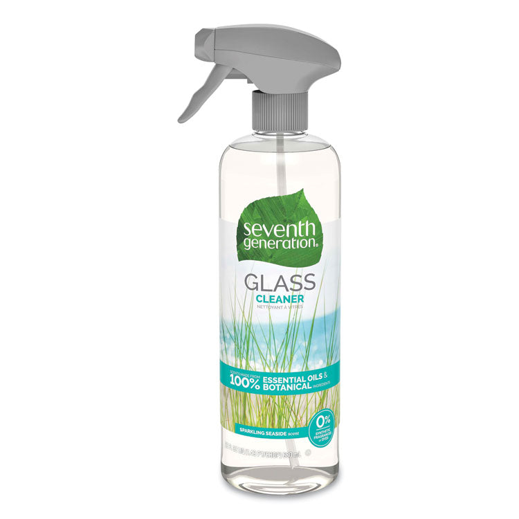 Seventh Generation - Natural Glass and Surface Cleaner, Sparkling Seaside, 23 oz Trigger Spray Bottle, 8/Carton