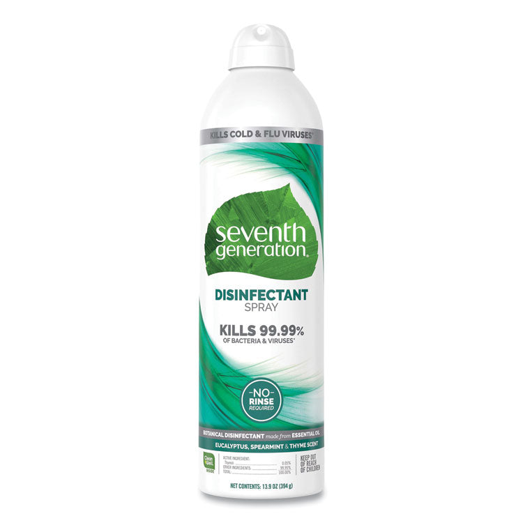 Seventh Generation - Disinfectant Sprays, Eucalyptus/Spearmint/Thyme, 13.9 oz Spray Bottle, 8/Carton