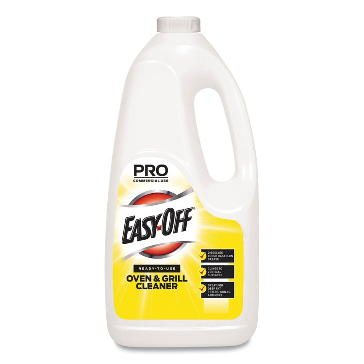 Professional EASY-OFF - Ready-to-Use Oven and Grill Cleaner, Liquid, 2 qt Bottle, 6/Carton